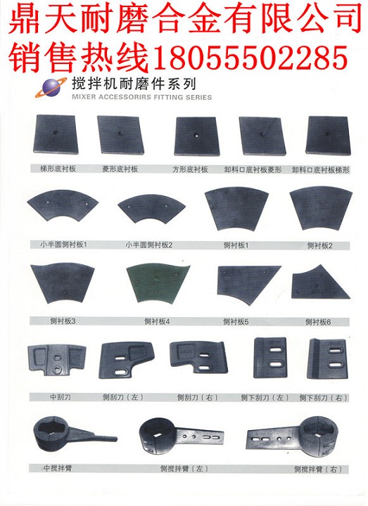 仕高瑪2方雙臥軸攪拌機側襯板、側刮刀、側下刮刀價(jià)格